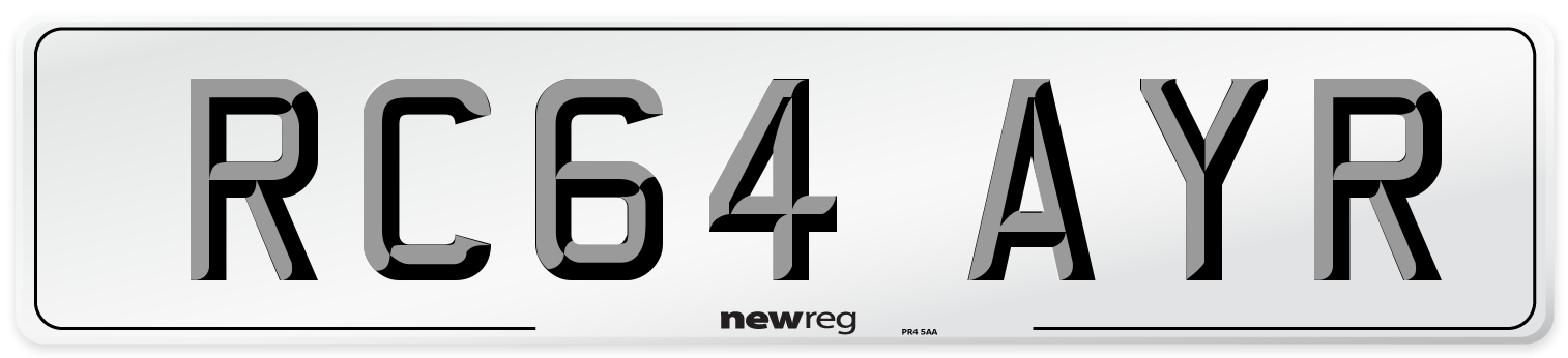 RC64 AYR Number Plate from New Reg